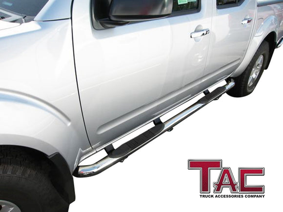 TAC 3" Stainless Steel Side Steps Compatible with 2005-2025 Nissan Frontier Crew Cab / 2005-2012 Suzuki Equator Crew Cab| Running Boards| Side Bars| Step Rails| Nerf Bars| Rocker Slider| Pickup Truck Accessories (2 PCS)