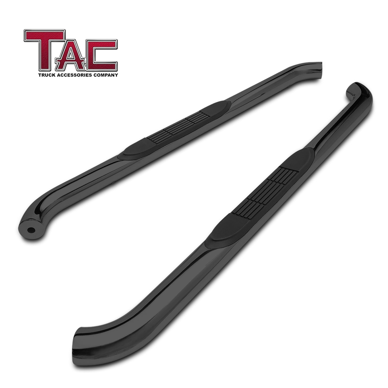 TAC 3" Gloss Black Side Steps Compatible with 2021-2025 Ford Bronco 2 Door| Running Boards| Side Bars| Step Rails| Nerf Bars| Rocker Slider| SUV Accessories (2 PCS)