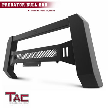 TAC Predator Modular Bull Bar for 2022-2023 Nissan Frontier Pickup Truck Front Mesh Version Brush Bumper Grille Guard Fine Textured Black Suitable for 20” LED Off-Road Lights