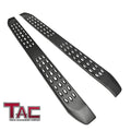 TAC Fine Texture Frigate Running Boards for 2015-2024 Ford F150 & 2022-2024 F150 Lightning EV SuperCrew Cab/2017-2024 F250-550 Crew Cab Truck | Side Steps | Nerf Bars | Side Bars