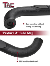TAC Heavy Texture Black 3" Side Steps for 2020-2023 Toyota Highlander (Exclude Hybrid) SUV | Running Boards | Nerf Bars | Side Bars