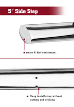 TAC Stainless Steel 5" Oval Straight Side Steps For 2019-2023 Dodge Ram 1500 Quad Cab (Excl. 19-23 RAM 1500 Classic) | Running Boards | Nerf Bar | Side Bar