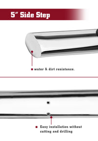 TAC Stainless Steel 5" Oval Straight Side Steps For 2019-2023 Dodge Ram 1500 Quad Cab (Excl. 19-23 RAM 1500 Classic) | Running Boards | Nerf Bar | Side Bar