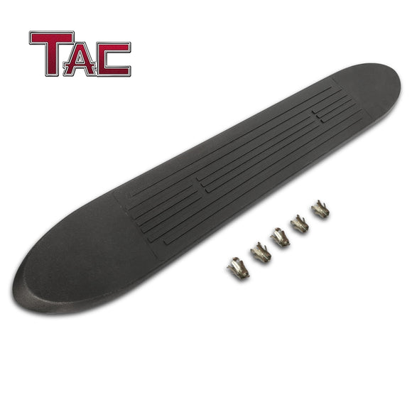 TAC Replacement Step Pad for 4 Inch Oval Bend Tube Side Steps Running Board Side Bar Nerf Bar 1 Step Pad with 5 Clips (Only Fit TAC Brand 4" Side Steps)