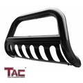 TAC Bull Bar Compatible With 2022-2024 Toyota Tundra Pickup Truck 3 inch Black Front Bumper Grille Guard Brush Guard(With Skid Plate)