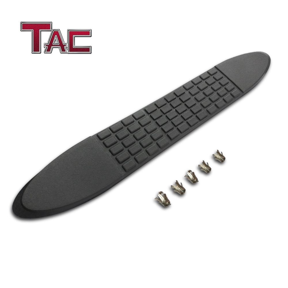 TAC Replacement Step Pad for 4 Inch Oval Straight Tube Side Steps Running Board Side Bar Nerf Bar 1 Step Pad with 5 Clips (Only Fit TAC Brand 4" Side Steps)