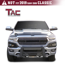 TAC Predator Modular Bull Bar Mesh Version For 2019-2024 Dodge RAM 1500 (Excl. Rebel Trim, 2019-2024 RAM 1500 Classic and 2020-2022 Ram 1500 Diesel Models) Truck Front Bumper Brush Grille Guard Nudge Bar - 0