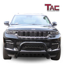 TAC Bull Bar Compatible with 2021-2025 Jeep Grand Cherokee L / 2022-2025 Grand Cherokee / 2022-2024 Grand Cherokee 4xe SUV 3" Black Front Bumper Grille Guard Brush Guard Rock Armor Front Protection Accessories-2