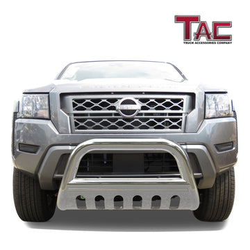 TAC Bull Bar Compatible with 2022-2026 Nissan Frontier Pickup Truck 3" Stainless Steel Front Bumper Grille Guard Brush Guard - 0