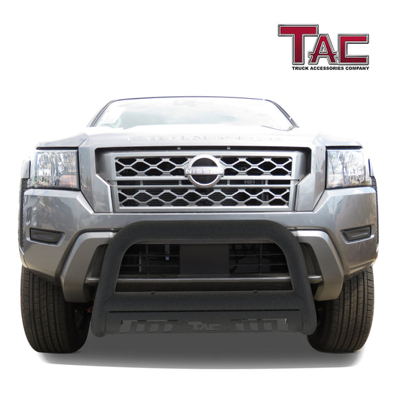 TAC Bull Bar Compatible with 2022-2025 Nissan Frontier Pickup Truck 3" Black Front Bumper Grille Guard Brush Guard Off Road Accessories