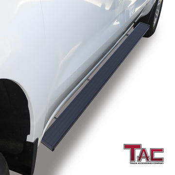 TAC Spear Running Boards Compatible with 2019-2026 Chevy Silverado/GMC Sierra 1500 Double Cab|2020-2026 Silverado/Sierra 2500/3500 Double Cab(Excl. 2019 Silverado 1500 LD/2019 Sierra 1500 Limited) 6" Side Step Rail Nerf Bar - 0