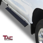 TAC Spear Running Boards Compatible with 2019-2024 Chevy Silverado/GMC Sierra 1500|2020-2023 2500/3500 Regular Cab 6" Side Step Rail Nerf Bar Truck Accessories Aluminum Texture Black