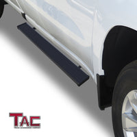 TAC Spear Running Boards Compatible with 2019-2024 Chevy Silverado/GMC Sierra 1500|2020-2024 2500/3500 Regular Cab 6" Side Step Rail Nerf Bar Truck Accessories Aluminum Texture Black