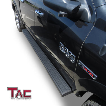 TAC Spear Running Boards Compatible with 2009-2018 Ram 1500 Crew Cab| 2019-2024 Ram 1500 Classic|2010-2026 Ram 2500/3500/4500/5500 Crew Cab(Incl. Chassis Cab Diesel models) 6" Side Steps Nerf Bar Truck Accessories Texture Black Lightweight 2pcs - 0