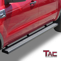 TAC Spear Running Boards Compatible with 2019-2023 Ford Ranger SuperCrew Cab 6" Side Step Rail Nerf Bar Truck Accessories Aluminum Texture Black Width Body and Soft top Lightweight 2Pcs