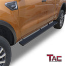 TAC Spear Running Boards Compatible with 2019-2023 Ford Ranger Super Cab 6" Side Step Rail Nerf Bar Truck Accessories Aluminum Texture Black Width Body and Soft top Lightweight 2Pcs-2