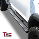 TAC Spear Running Boards Compatible with 2007-2021 Toyota Tundra Double Cab 6" Side Step Rail Nerf Bar Truck Accessories Aluminum Texture Black Width Body and Soft top Lightweight 2Pcs-2