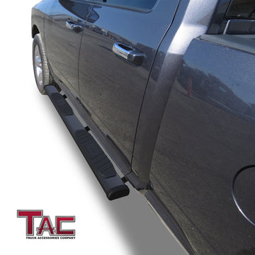 TAC Arrow Side Step Running Boards Compatible with 2009-2018 Ram 1500 Quad Cab|2019-2024 Ram 1500 Classic Pickup 5" Truck Aluminum Texture Black Step Rails Nerf Bars Lightweight Accessories 2Pcs - 0