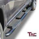 TAC 3" Gloss Black Side Steps Compatible with 2021-2025 Jeep Grand Cherokee L (Not Fit 2022 Grand Cherokee)| Running Boards| Side Bars| Step Rails| Nerf Bars| Rocker Slider| SUV Accessories (2 PCS)-2