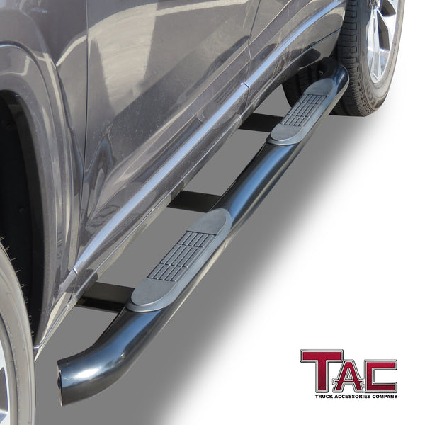 TAC Side Steps Running Boards Compatible with 2021-2024 Jeep Grand Cherokee L (Not Fit 2022 Grand Cherokee) SUV 3" Black Side Bars Step Rails Nerf Bars Off Road Accessories (2 pcs )