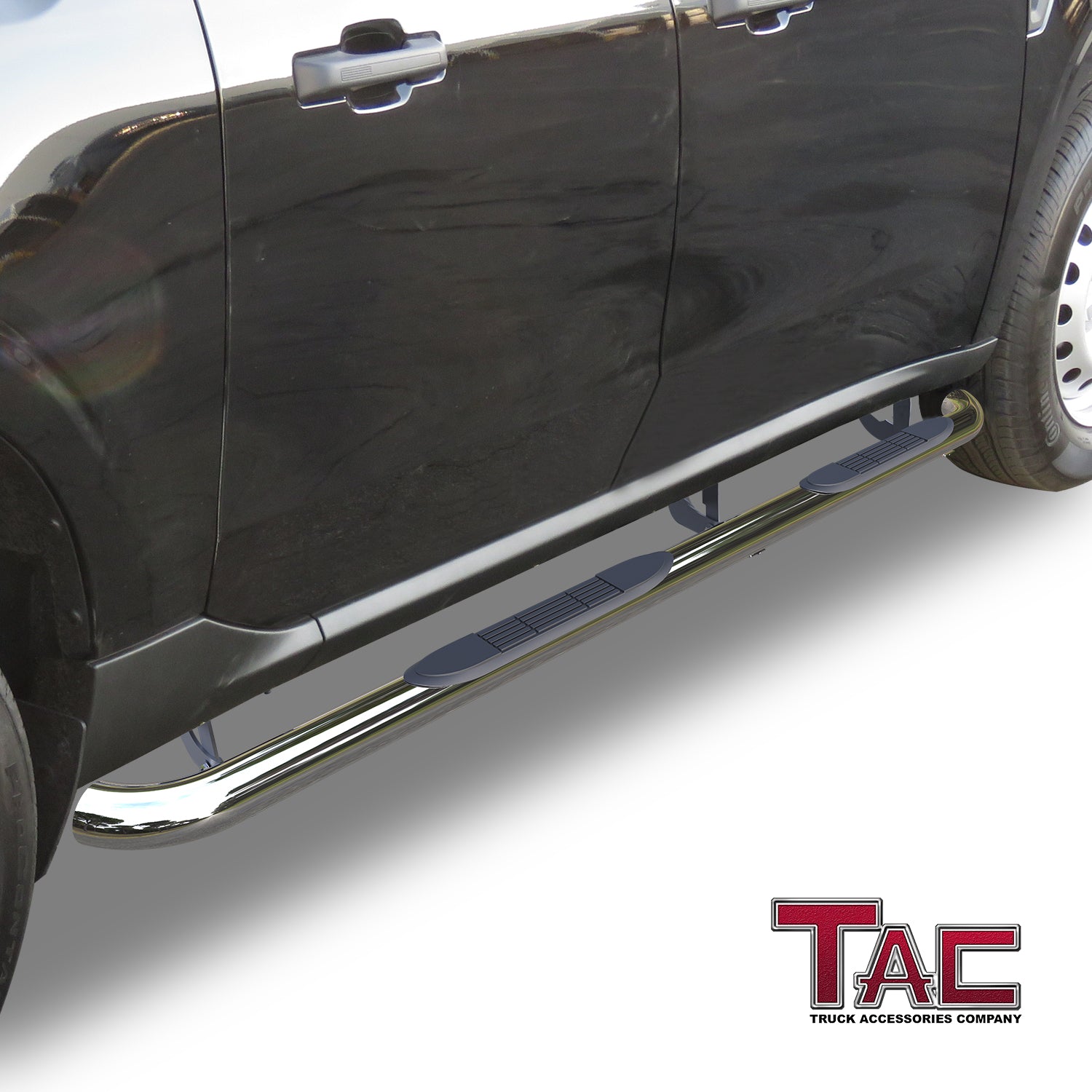 TAC 3" Stainless Steel Side Steps Compatible with 2022-2025 Ford Maverick/ Maverick Hybrid| Running Boards| Side Bars| Step Rails| Nerf Bars| Rocker Slider| Pickup Truck Accessories (2 PCS) - 0