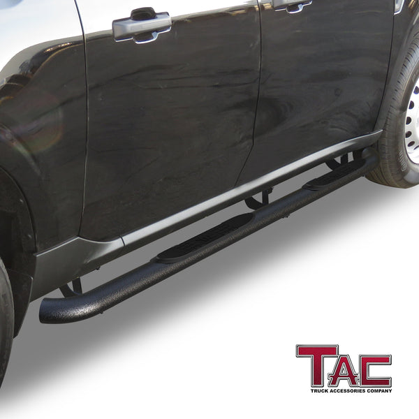 TAC Side Steps Running Boards Compatible with 2022-2023 Ford Maverick / Maverick Hybrid Truck Pickup 3” Texture Black Side Bars Nerf Bars Off Road Accessories 2pcs