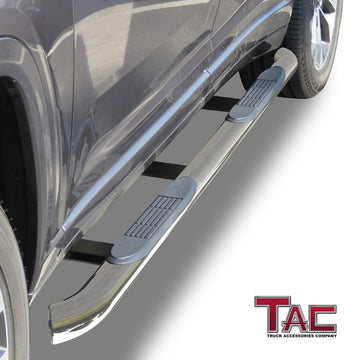 TAC 3" Stainless Steel Side Steps Compatible with 2021-2026 Jeep Grand Cherokee L (Not Fit Grand Cherokee)| Running Boards| Side Bars| Step Rails| Nerf Bars| Rocker Slider| Pickup Truck Accessories (2 PCS) - 0