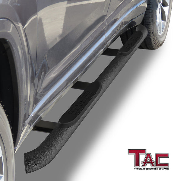 TAC Side Steps Running Boards Compatible with 2021-2024 Jeep Grand Cherokee L (Not Fit 2022 Grand Cherokee) SUV 3” Texture Black Side Bars Nerf Bars Off Road Accessories 2pcs