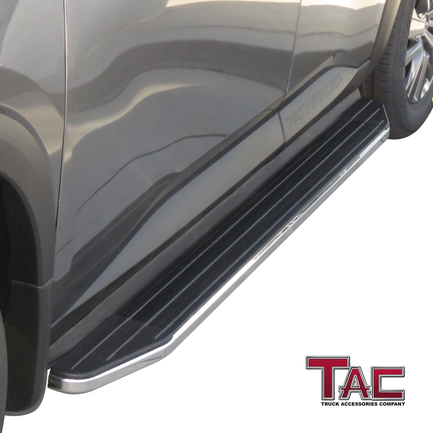 TAC Viewpoint Running Boards Compatible with 2022-2025 Nissan Pathfinder SUV(Incl. Models with Exterior Ground Lighting/Welcome Lighting)| 5.5 Inch Width| Side Steps| Nerf Bars| Step Rails| Aluminum| Black (2 PCS) - 0