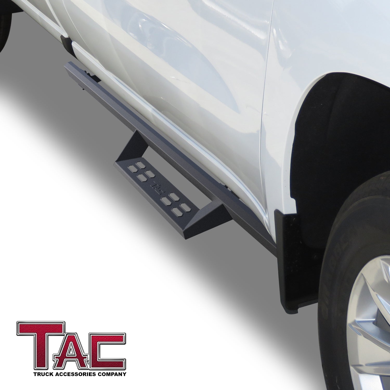 TAC Sniper Running Boards Fit 2019-2025 Chevy Silverado/GMC Sierra 1500 | 2020-2025 2500/3500 Regular Cab Truck Pickup 4" Fine Texture Black Side Steps Nerf Bars 2pcs