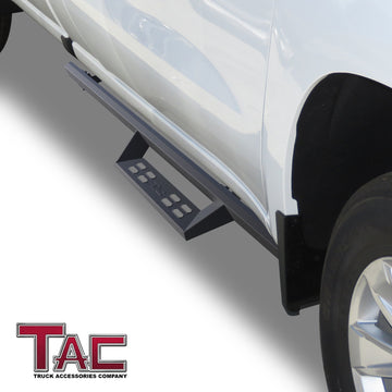 TAC Sniper Running Boards Fit 2019-2026 Chevy Silverado/GMC Sierra 1500 Regular Cab|2020-2026 Chevy Silverado/GMC Sierra 2500/3500 Regular Cab Truck Pickup 4" Fine Texture Black Side Steps Nerf Bars 2pcs - 0