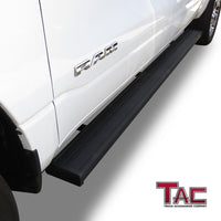 TAC Spear Running Boards Compatible with 2019-2023 Dodge RAM 1500 Crew Cab Pickup 6" Side Step Rail Nerf Bar Truck Accessories Aluminum Texture Black Width Body Lightweight 2Pcs