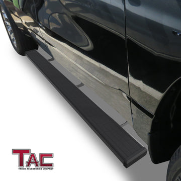TAC Spear Running Boards Compatible with 2019-2026 Ram 1500 Quad Cab(Excl. 2019-2024 Ram 1500 Classic) 6" Side Step Rail Nerf Bar Truck Accessories Aluminum Texture Black Width Body 2pcs - 0