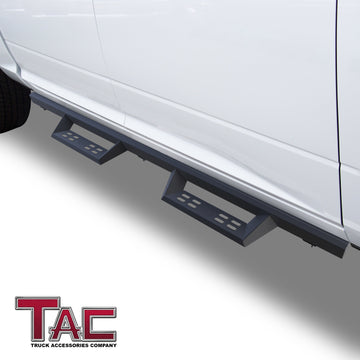 TAC Sniper Running Boards Fit 2009-2018 Ram 1500 Crew Cab| 2019-2024 Ram 1500 Classic|2010-2026 Ram 2500/3500/4500/5500 Crew Cab(Incl. Chassis Cab Diesel models) 4" Drop Side Steps Nerf Bars 2pcs - 0