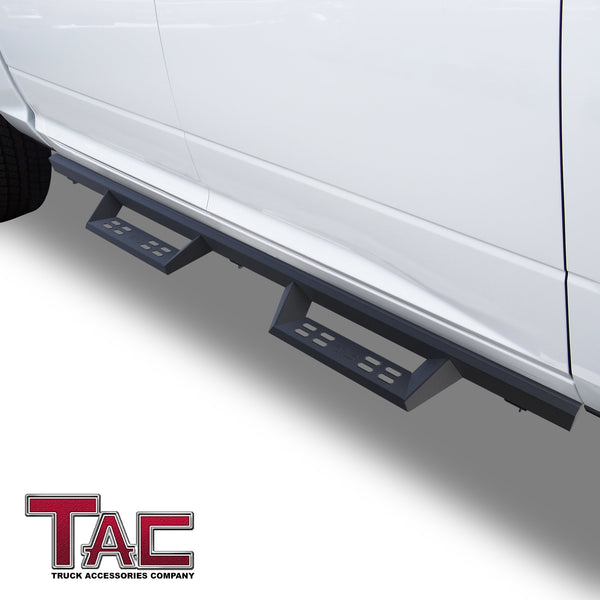 TAC Sniper Running Boards Fit 2009-2018 Dodge RAM 1500|2010-2024 2500/3500 Crew Cab|2019-2023 RAM 1500 Classic (Excl. RAM 2500/3500/4500/5500 Chassis Cab Diesel Models) 4" Side Steps Nerf Bars 2pcs