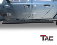 TAC Spear Running Boards Compatible with 2020-2023 Jeep Gladiator JT Pickup 6" Side Step Rail Nerf Bar Truck Accessories Aluminum Texture Black Width Body and Soft top Lightweight 2Pcs