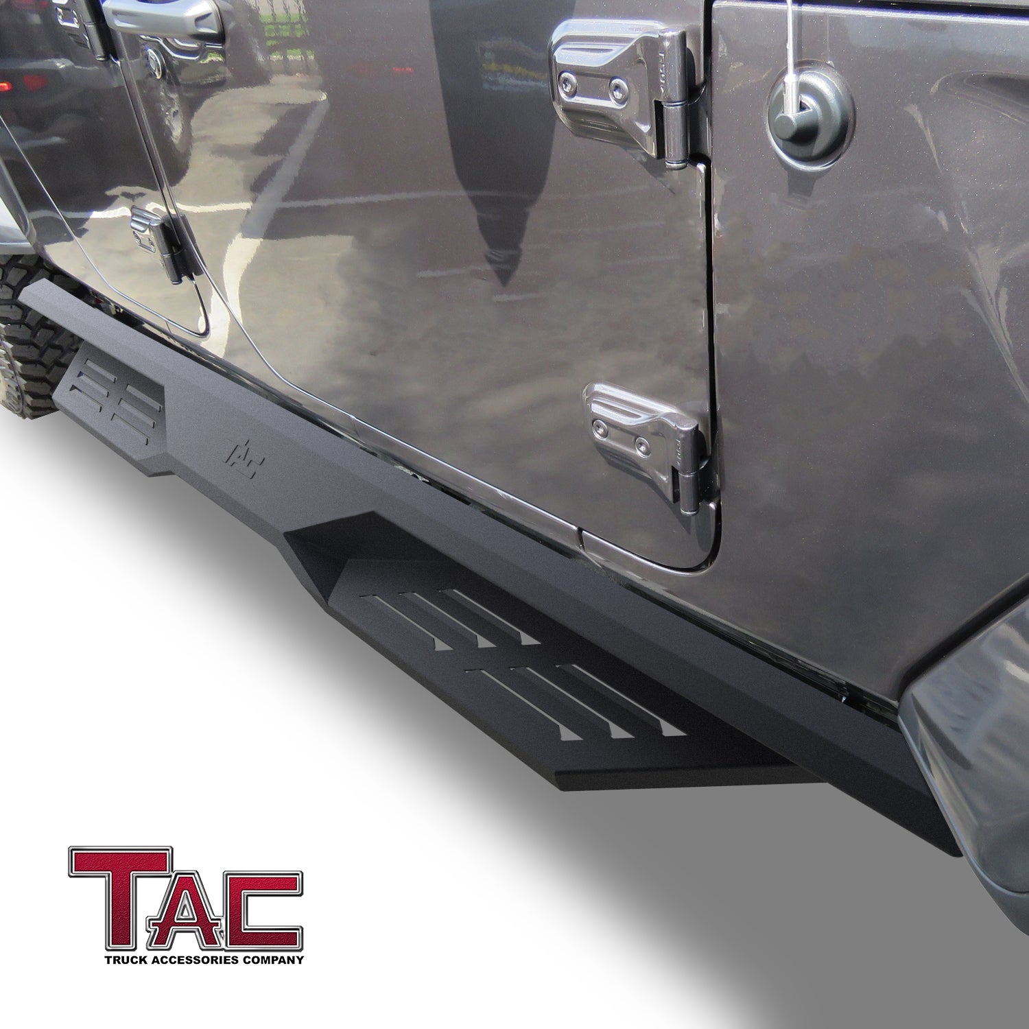 TAC Running Boards Fit 2020-2025 Jeep Gladiator JT Defender Steps Truck Pick Up Fine Texture Black 5" Drop Side Steps Nerf Bars Rock Slider Armor Off-Road Accessories (2pcs) - 0