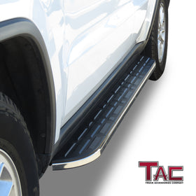 TAC Cobra Running Boards Compatible With 2011-2021 Jeep Grand Cherokee (Incl. 22 WK & Excl. Limited X, High Altitude, Summit, SRT, SRT8, Trackhawk and Trailhawk) SUV Side Steps Nerf Bars Step Rails - 0