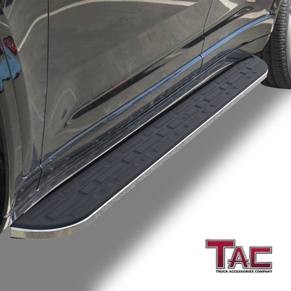 TAC Cobra Running Boards Compatible With 2022-2025 Jeep Grand Cherokee (Exclude 2022-2024 4xe Models) / 2021-2024 Jeep Grand Cherokee L SUV Side Steps Nerf Bars Step Rails Aluminum Black Off-Road City Exterior Accessories 2 pieces