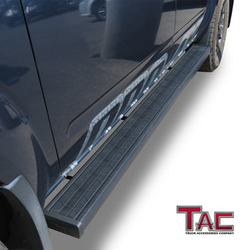 TAC Spear Running Boards Compatible with 2005-2026 Nissan Frontier Crew Cab Pickup 6" Side Step Rail Nerf Bar Truck Accessories Aluminum Texture Black Width Body and Soft top Lightweight 2pcs - 0