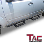 TAC Sniper Running Boards Compatible with 2005-2024 Nissan Frontier Crew Cab Truck Pickup 4" Drop Fine Texture Black Side Steps Nerf Bars Rock Slider Armor Off-Road Accessories (2pcs)