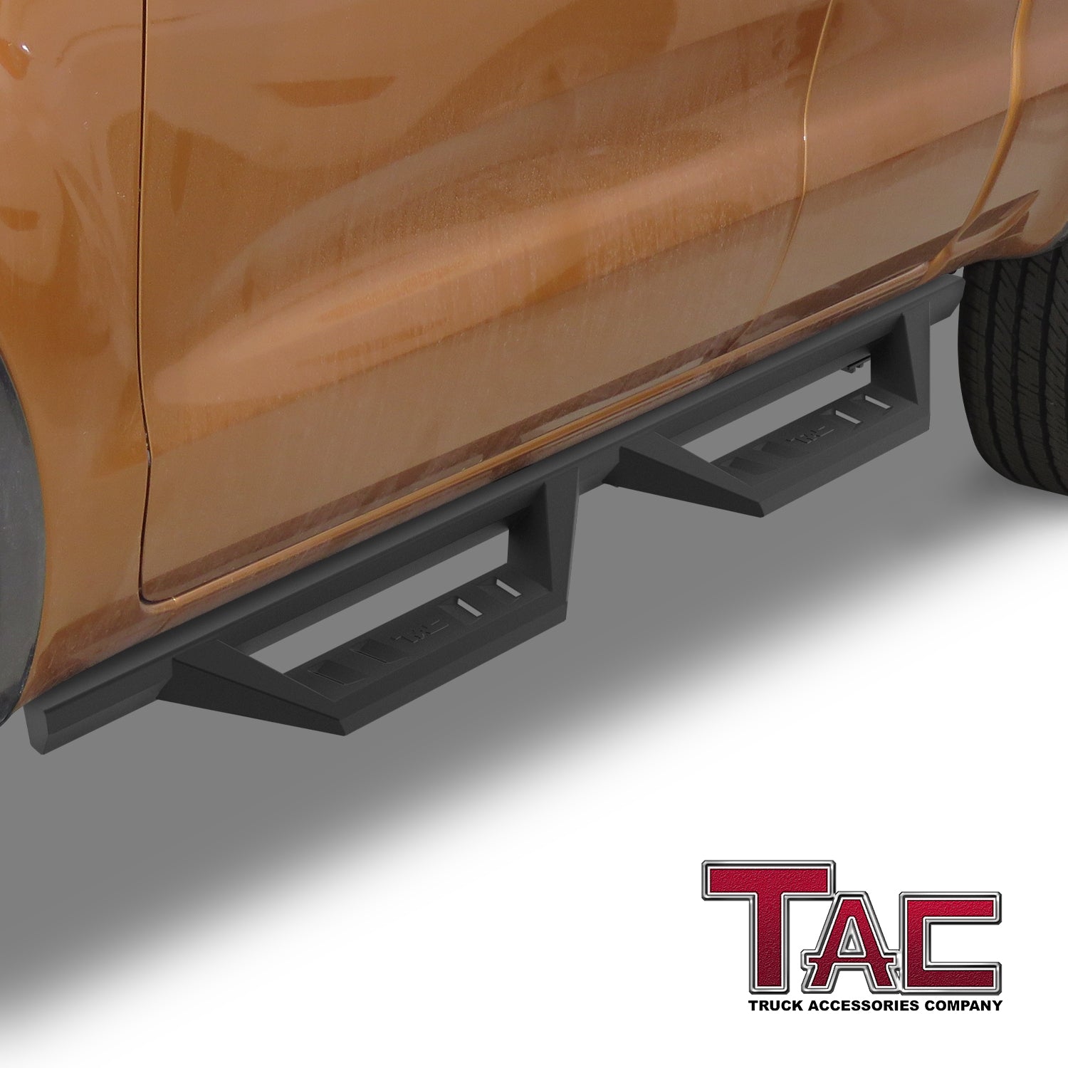 TAC Sidewinder Running Boards Fit 2019-2023 Ford Ranger Super Cab Truck 4" Drop Fine Texture Black Side Steps Nerf Bars Rock Slider Armor Off-Road (2pcs) - 0
