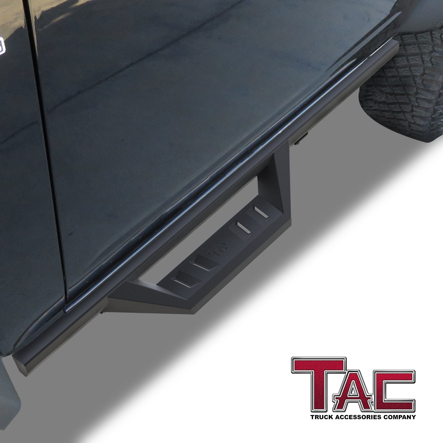 TAC Sidewinder Running Boards Fit 2021-2025 Ford Bronco 2 Door SUV 4" Drop Side Steps Nerf Bars Rock Slider Fine Texture Black Off-Road Accessories (2pcs) - 0