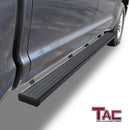 TAC Spear Running Boards Compatible with 2007-2021 Toyota Tundra CrewMax 6" Side Step Rail Nerf Bar Truck Accessories Aluminum Texture Black Width Body and Soft top Lightweight 2Pcs-2
