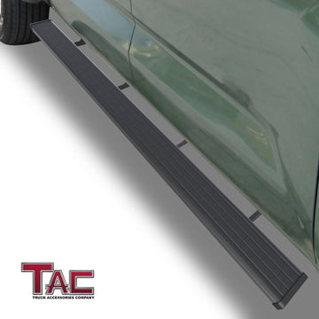 TAC Spear Running Boards Compatible with 2022-2026 Toyota Tundra Crewmax 6" Side Step Rail Nerf Bar Truck Accessories Aluminum Texture Black Width Body and Soft top Lightweight 2pcs - 0
