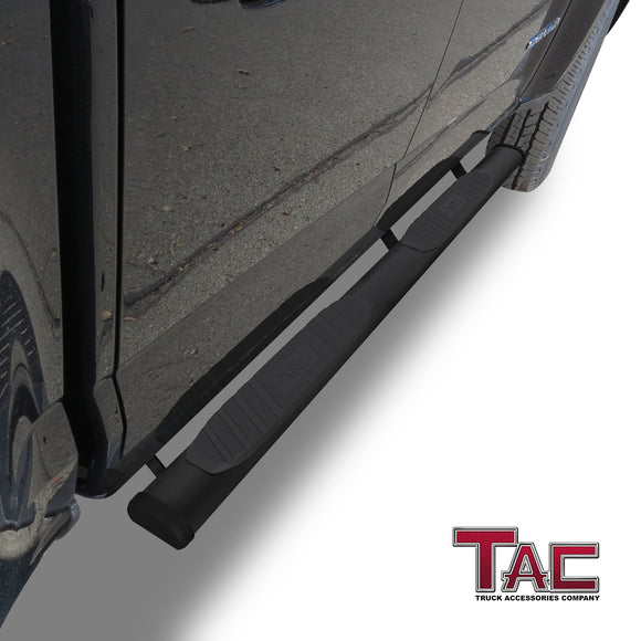 TAC Arrow Side Steps Running Boards Compatible with 2015-2025 Chevy Colorado/GMC Canyon Crew Cab Truck Pickup 5" Aluminum Texture Black Step Rails Nerf Bars Lightweight Off Road Accessories 2Pcs