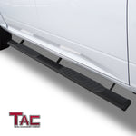 TAC Arrow Side Steps Running Boards Compatible with 2009-2018 Dodge RAM 1500 | 2010-2024 2500/3500 Crew Cab (Incl. 2019-2023 Ram 1500 Classic) Truck 5” Aluminum Texture Black Step Rails Nerf Bars