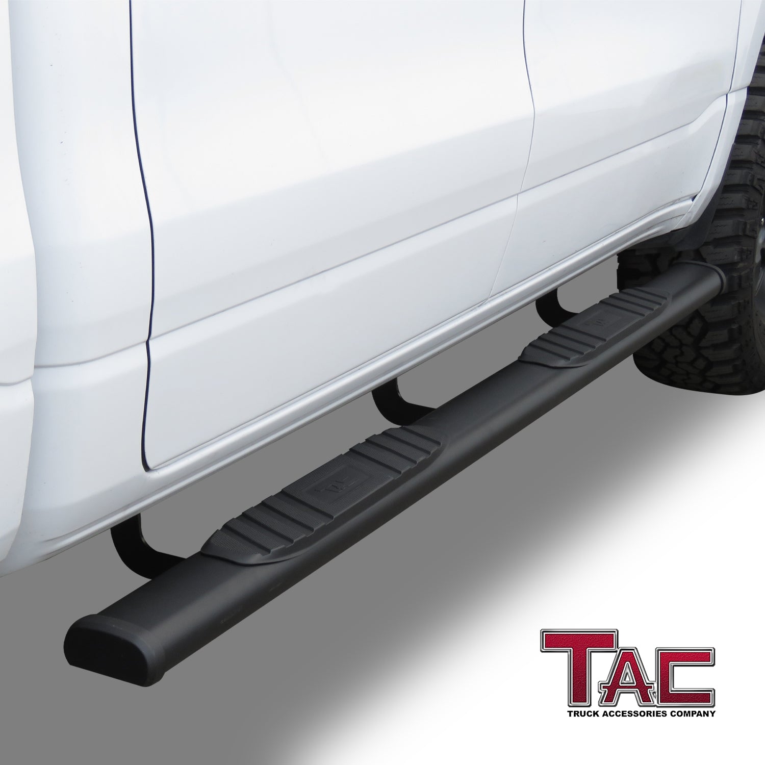 TAC Arrow Side Steps Running Boards Compatible with 2019-2025 Dodge RAM 1500 Crew Cab (Exclude 19-24 Ram 1500 Classic) Truck 5" Aluminum Texture Black Step Rails Nerf Bars Off Road Accessories 2Pcs - 0