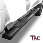 TAC Arrow Side Steps Running Boards Compatible with 2015-2023 Ford F150 & 2022-2023 F150 Lightning EV SuperCrew | 2017-2023 F250/350/450/550 Super Duty Crew Cab Truck 5” Aluminum Texture Black Step Rails Nerf Bars Off-Road 2Pcs