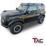 TAC Arrow Side Steps Running Boards Compatible with 2021-2023 Ford Bronco 2 Door SUV 5” Aluminum Texture Black Step Rails Nerf Bars Lightweight Off Road Accessories 2Pcs
